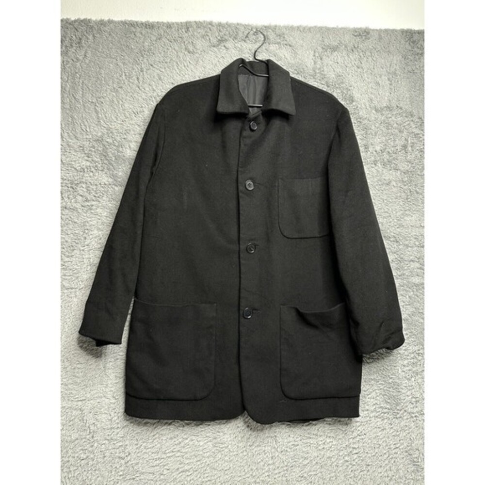 Loro Piana Saks Fifth Ave  Made Italy Black Cashmere Virgin Wool  Jacket 54/44‎